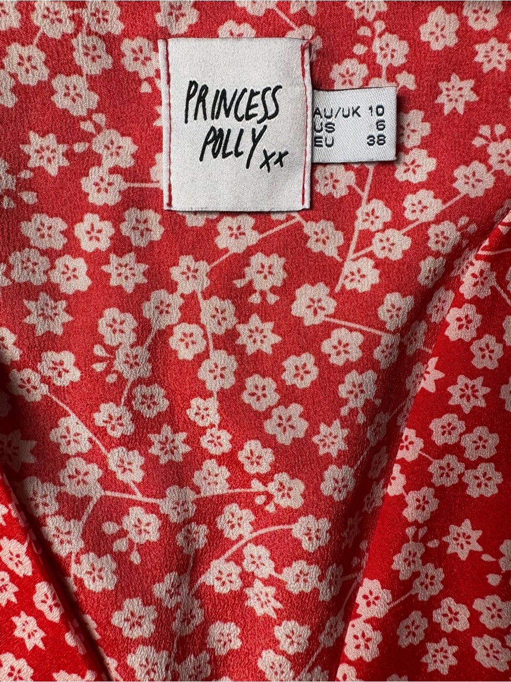 Princess Polly Red Floral Tie-Front Romper - Picture 2 of 3